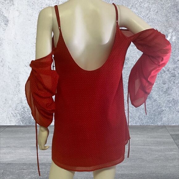 Lovers + Friends Red Trenton Paradise Cold Shoulder S - Picture 5 of 10